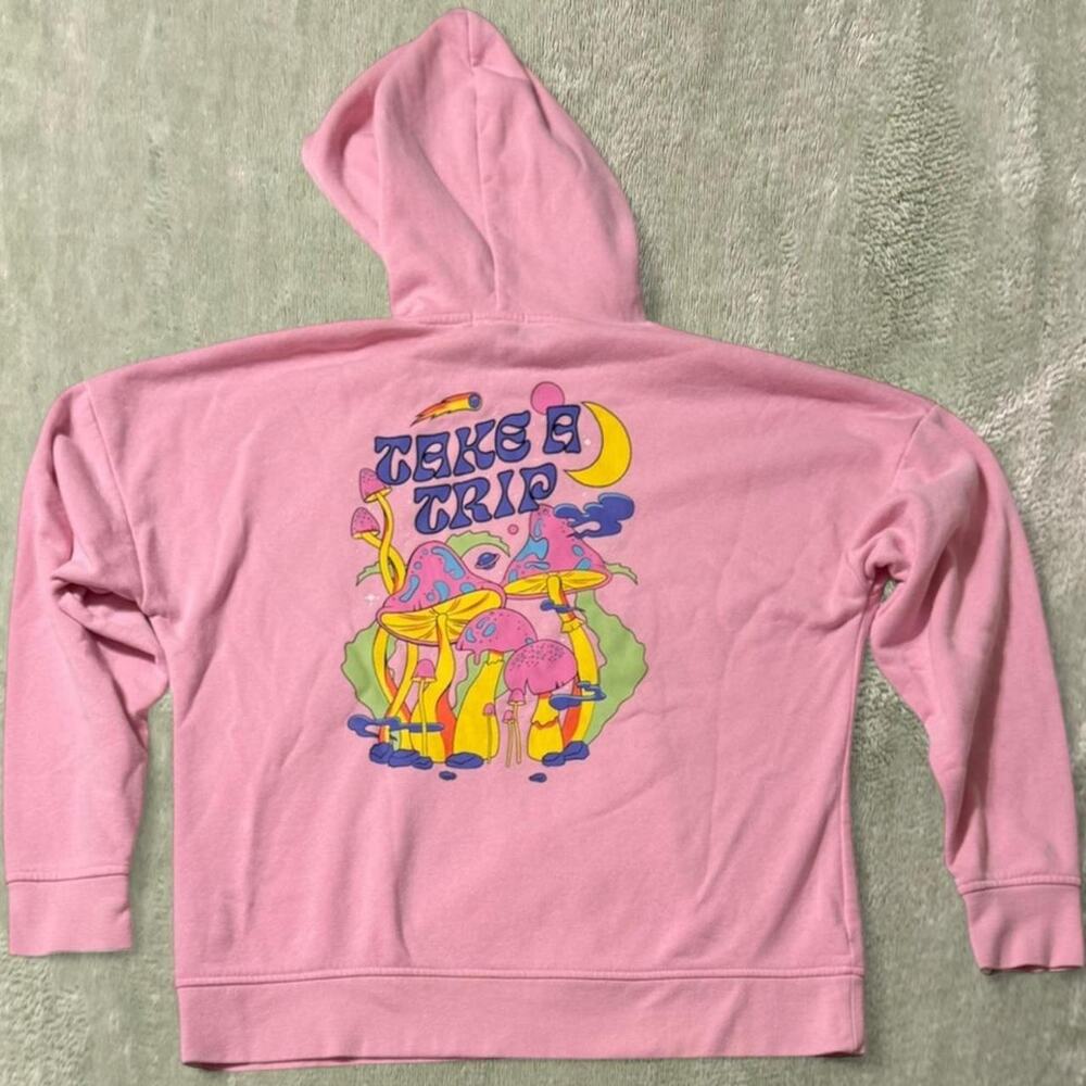 A.Lab “Take a Trip” Pink Oversized Hoodie -L